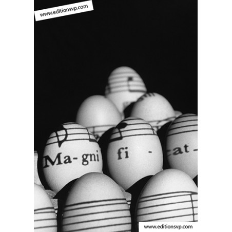 des oeufs et de la musique, Magnificat une photographie surréaliste en noir et blanc de Françoise Stijepovic.