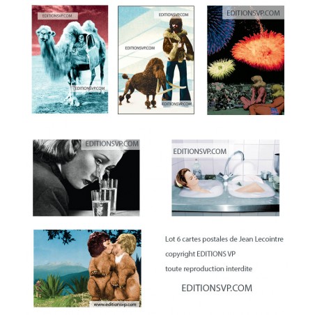 6 cartes postales de Jean Lecointre, humour décalé, succès garanti !