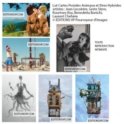 cartes postales animaux et êtres hybrides