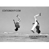Magnificent simultaneous leap by two capoeira dancers in Brazil