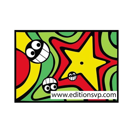 Psycho carte postale de Loli dessin psychedelique